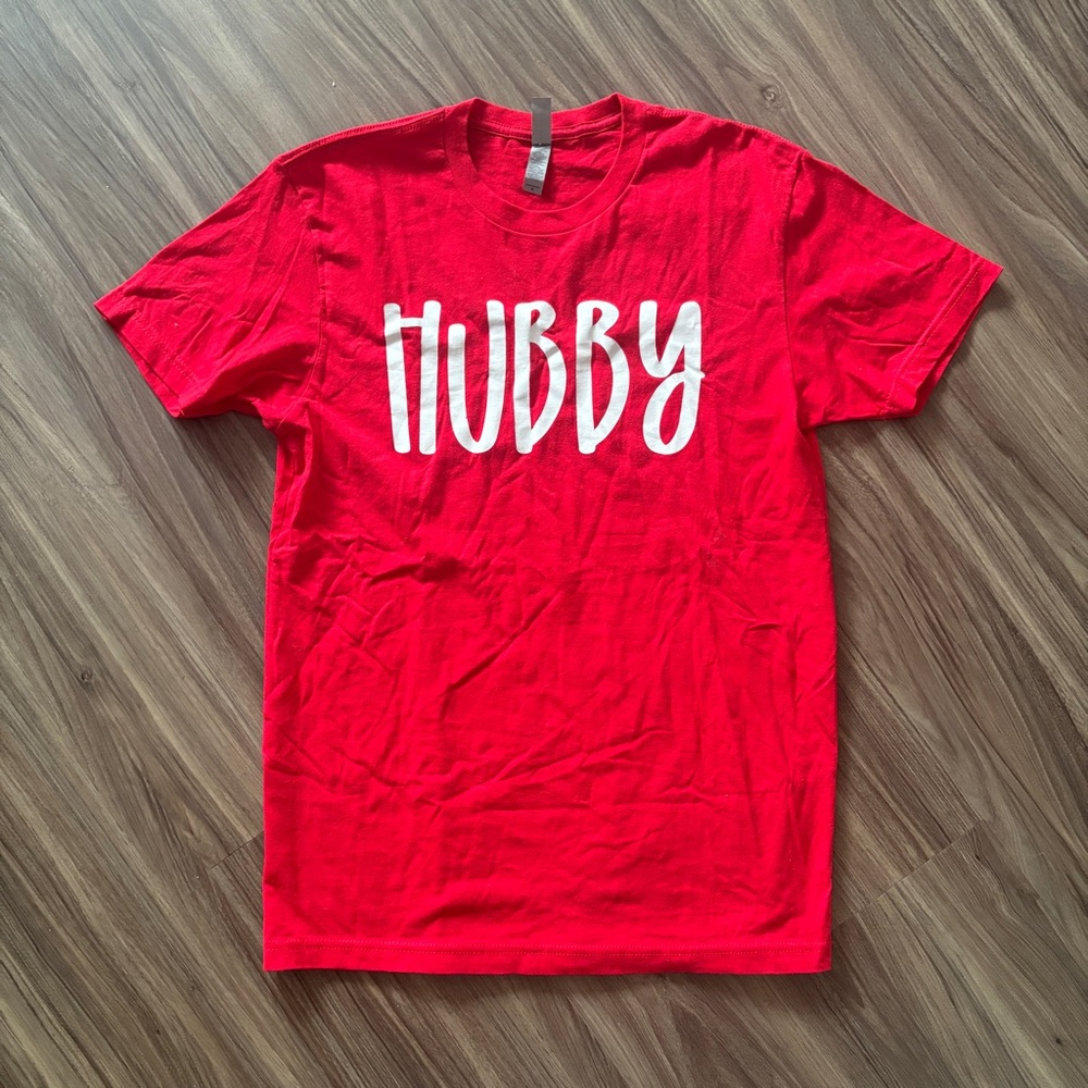 Hubby Red Husband or Groom Funny Tee